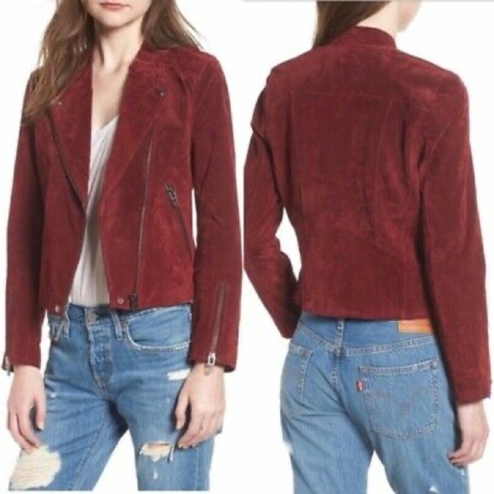 Blank NYC suede leather burgundy Jacket- M